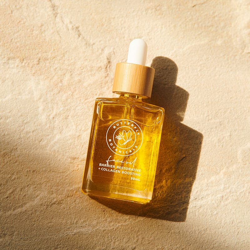 Skincare bottle on a textured background Commercial Product Photography